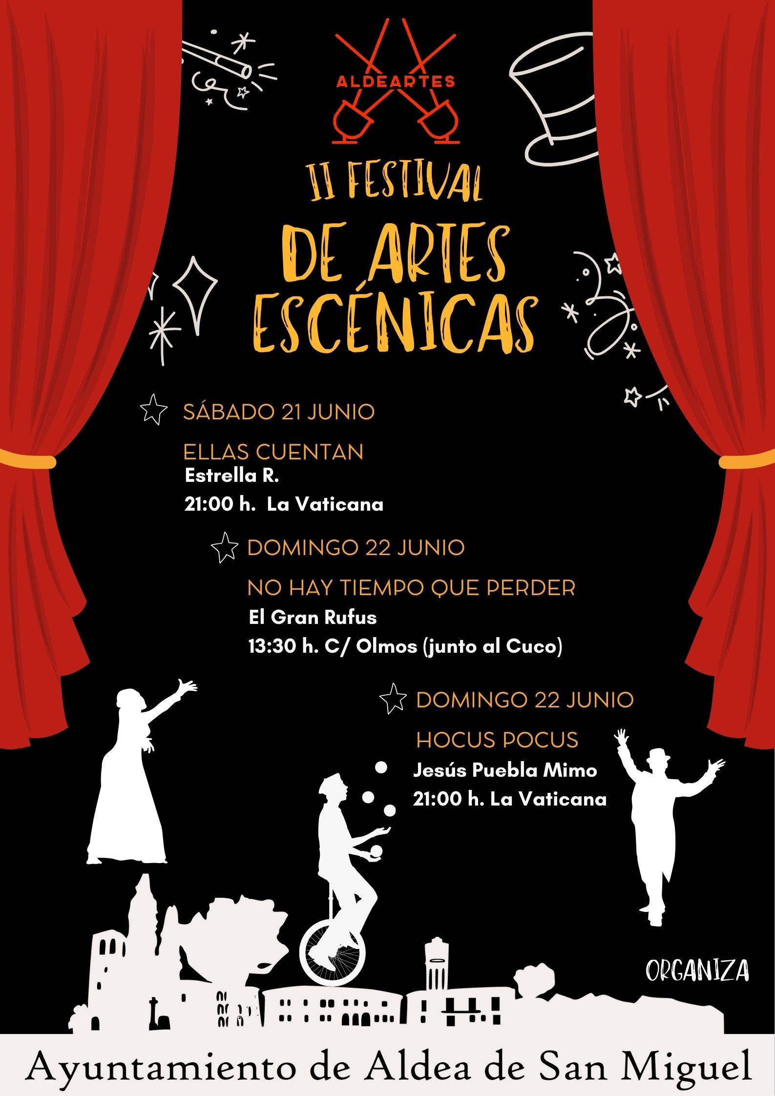 Cartel Artes Escénicas